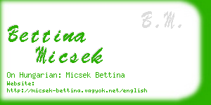 bettina micsek business card